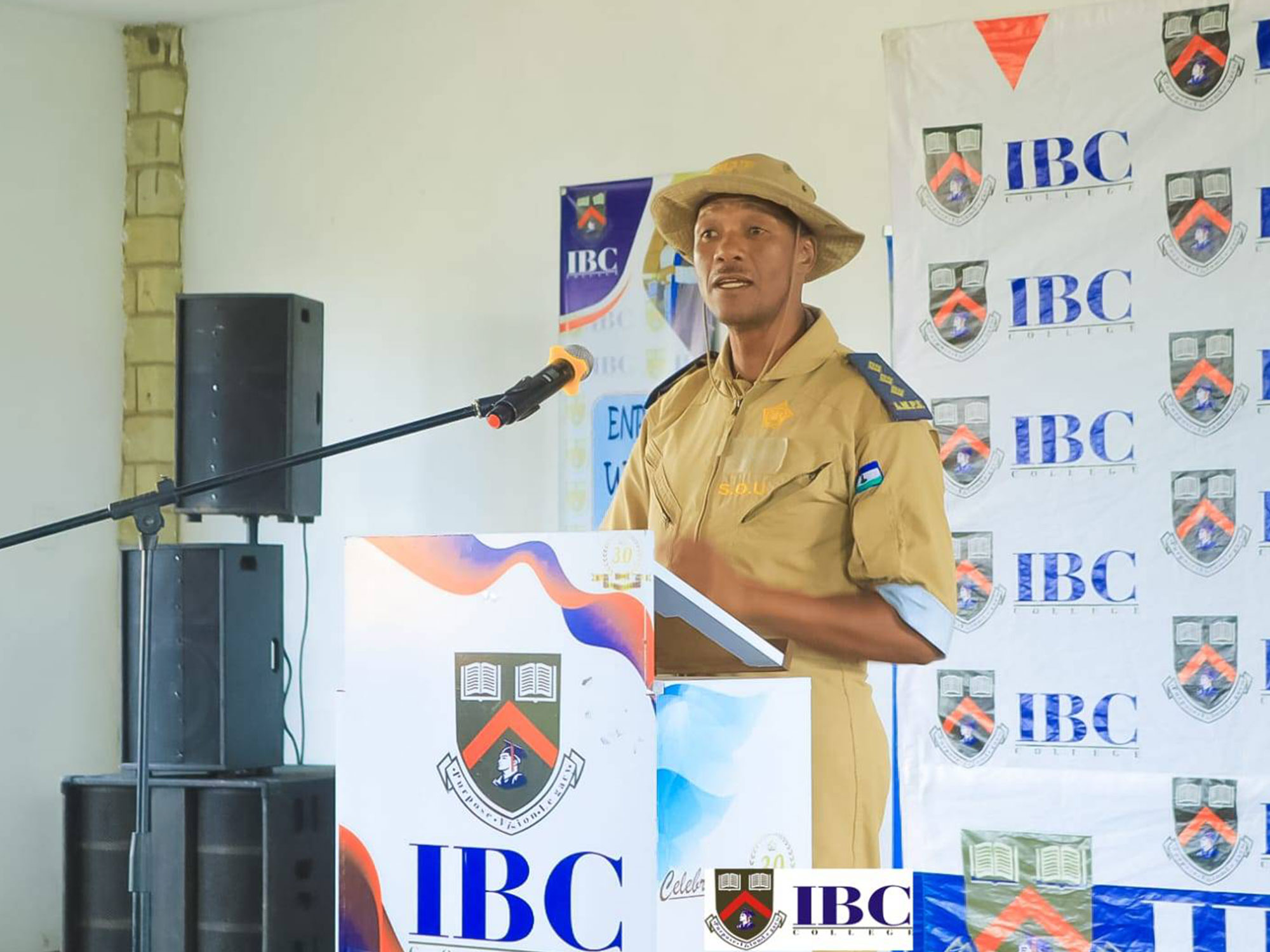 sharing knowledge at the podium